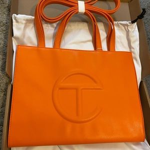 Medium Orange Telfar Shopping Bag